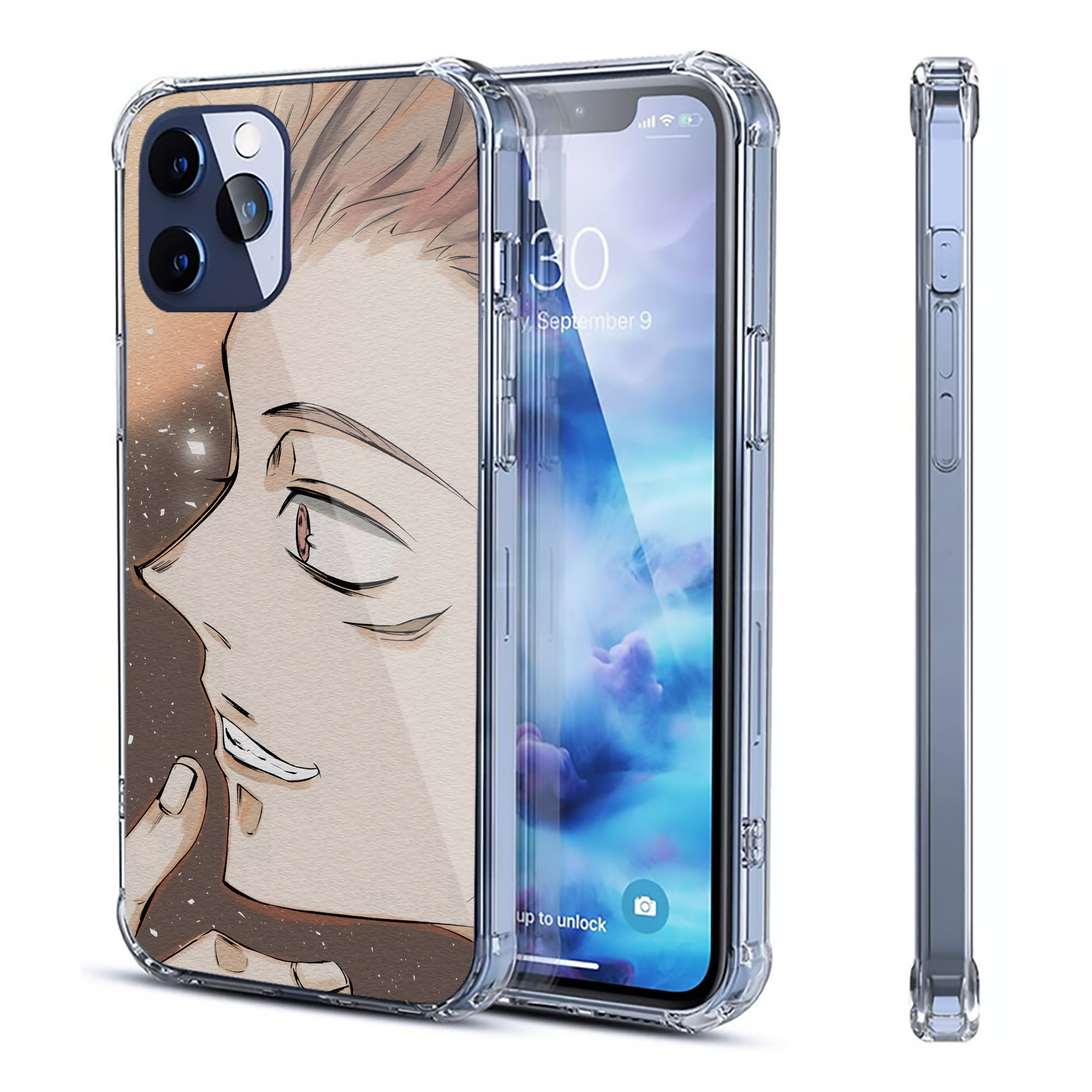 （画像用） 呪術廻戦 Jujutsu Kaisen 【iPhone 12シリーズ対応】透明スマホケース（クリアソフトケース）